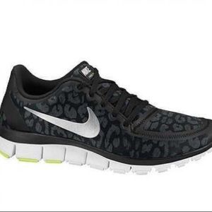 SOLD❗️ Black Leopard Nike Free 5.0